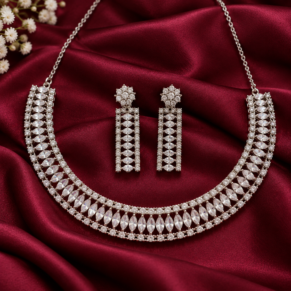 Kavya American Daimond Necklace set