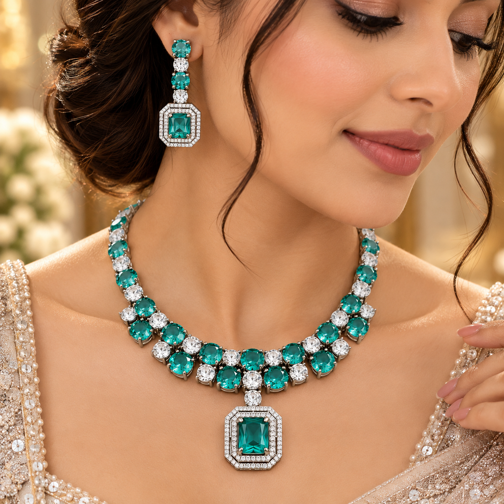 Alina American Daimond Necklace set
