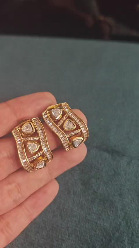 Rishki Polki Stud Earrings