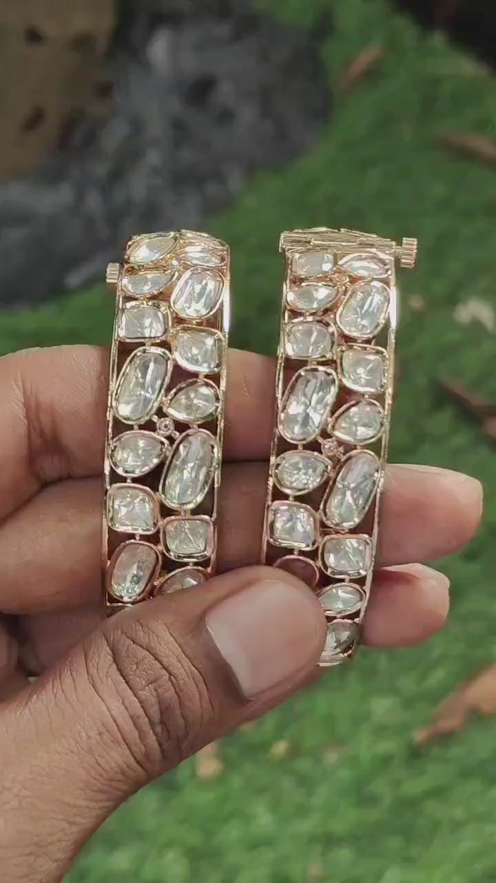Romi Polki Openable Bangles