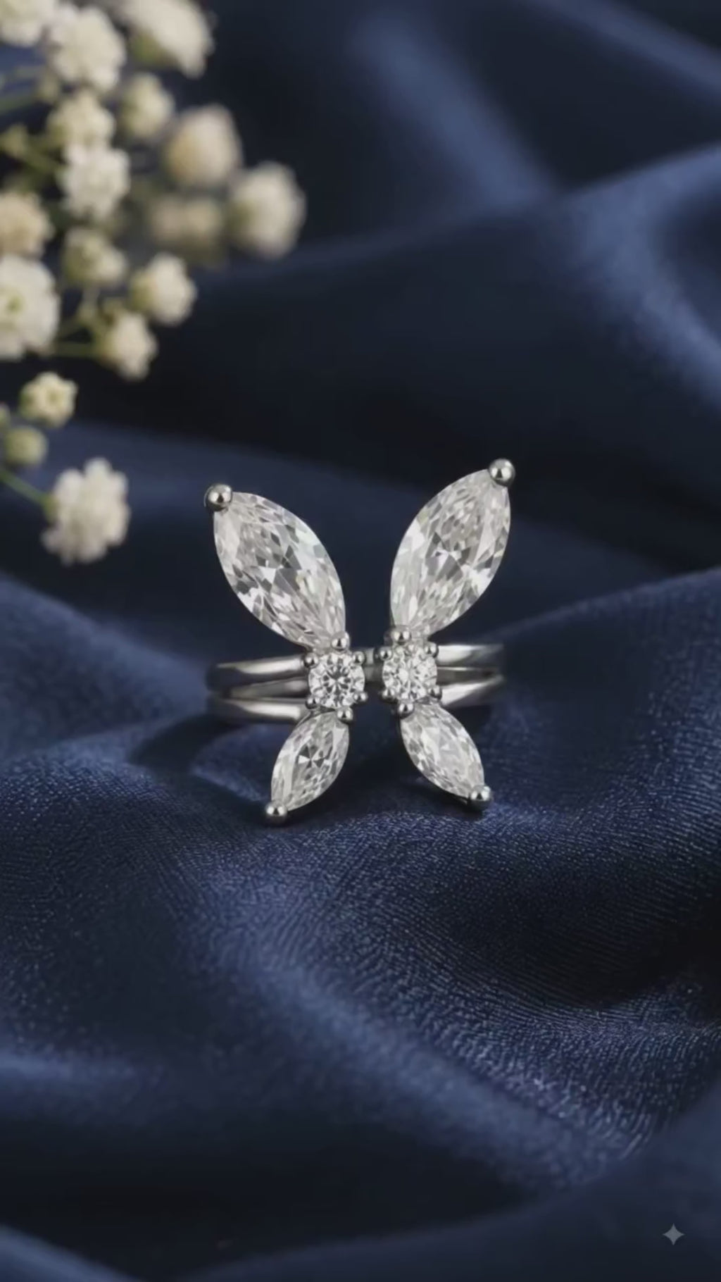 Alia CZ Anti Tarnish Adjustable Ring