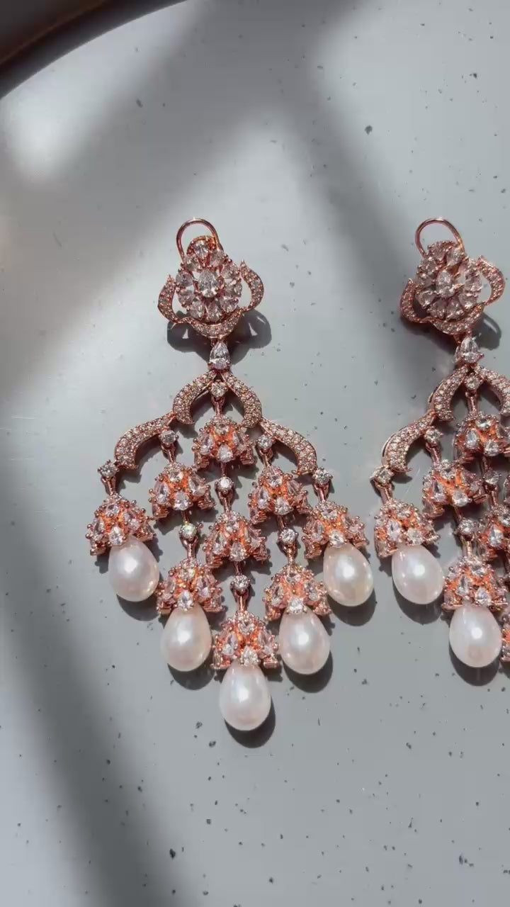 Kaashi AD and Pearl Earrings