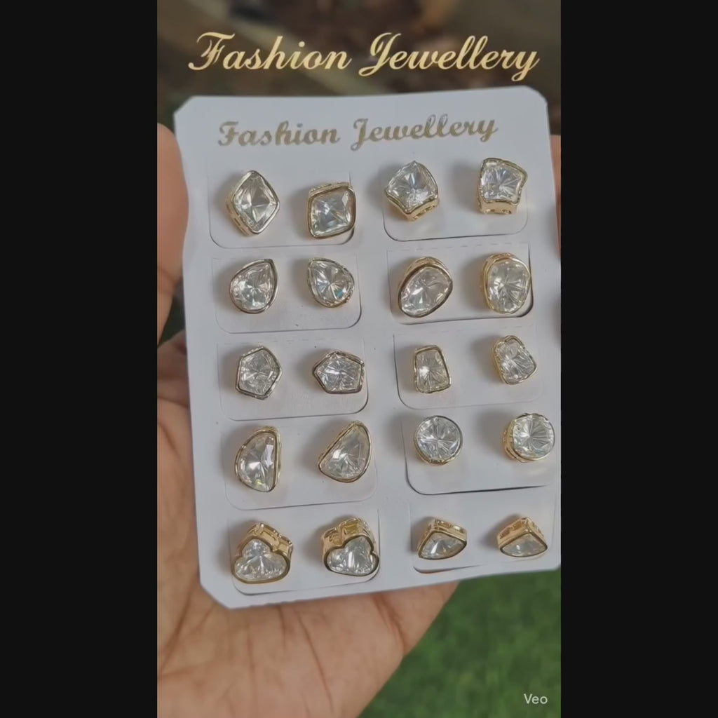 Akira 10 pairs of Moissanite Studs