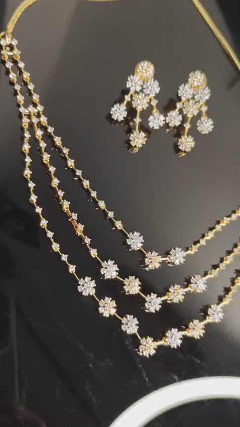 Vira American Daimond Necklace Set