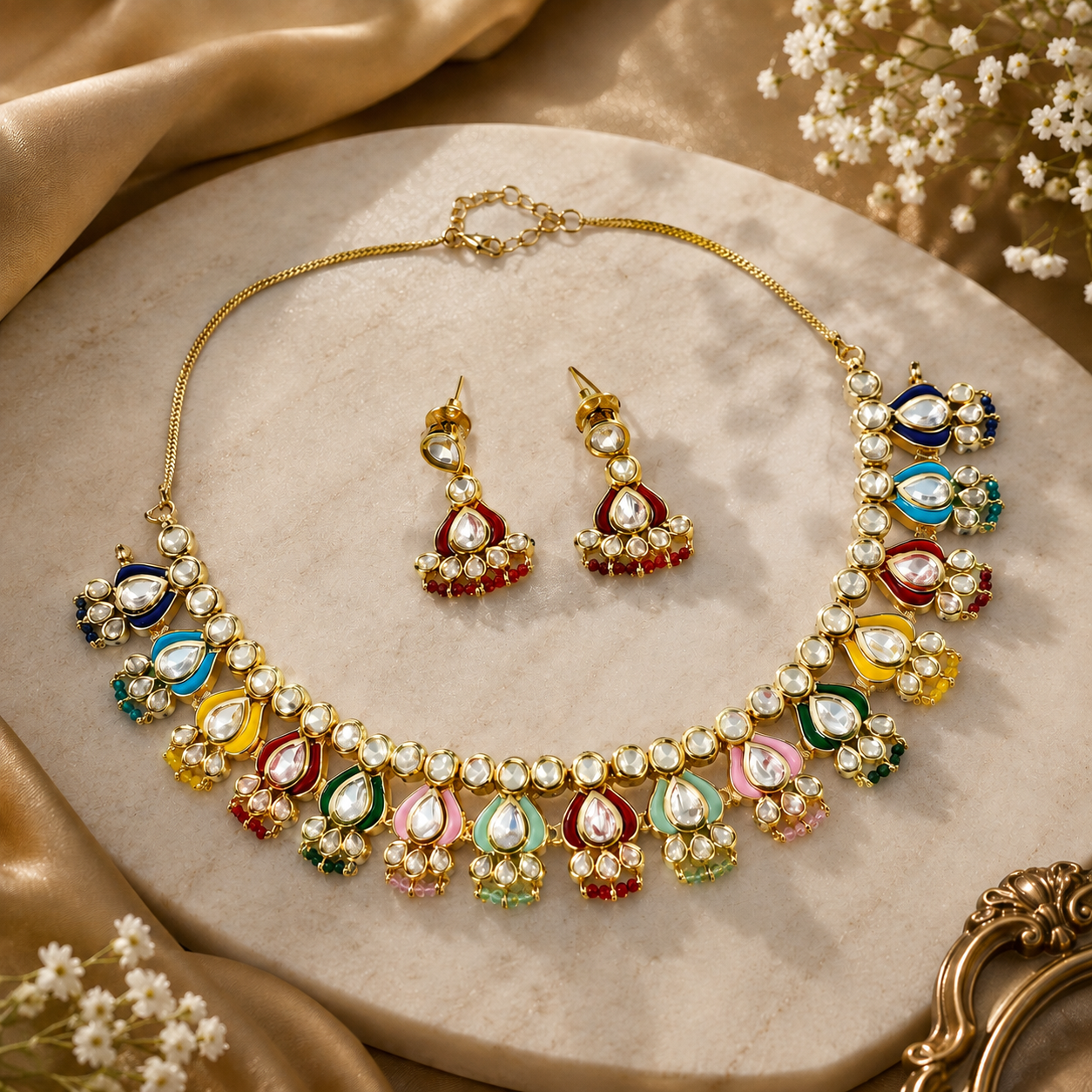 Siyaara Moissanite Necklace set