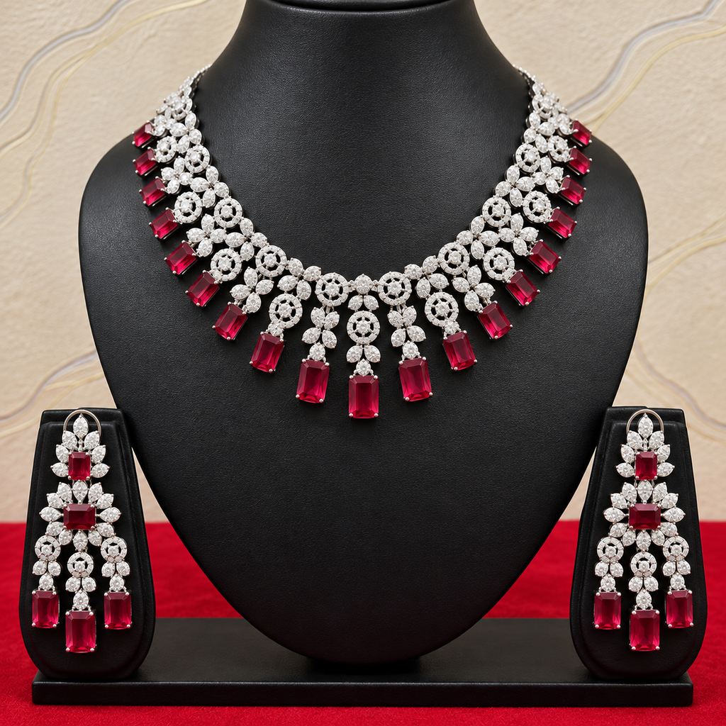 Simran American Daimonds Necklace set