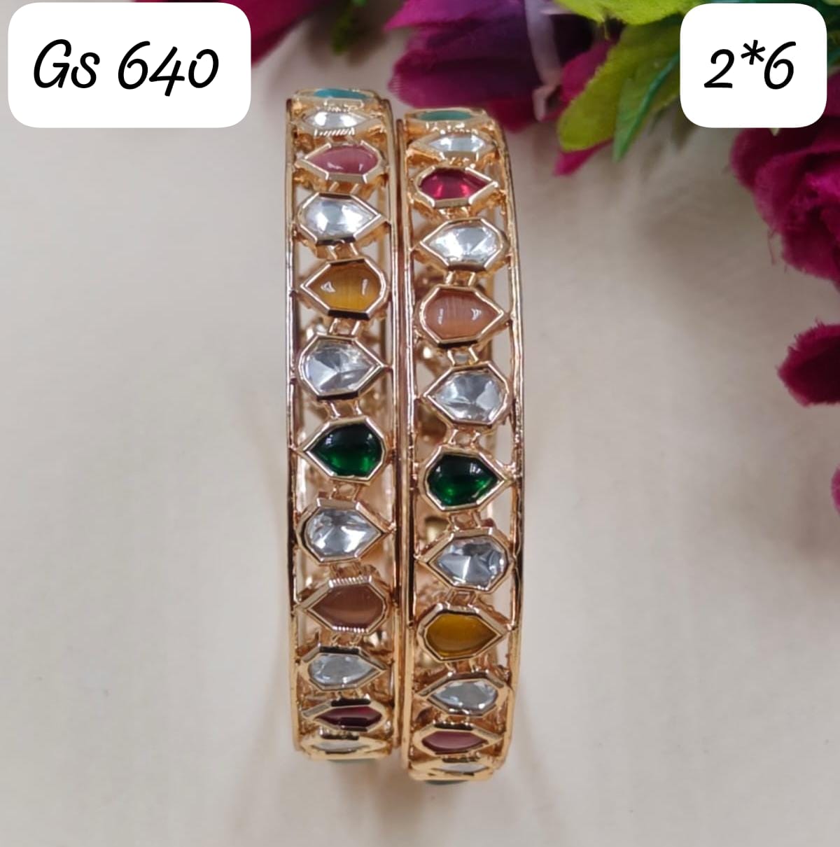 Ambica Moissionite Bangles
