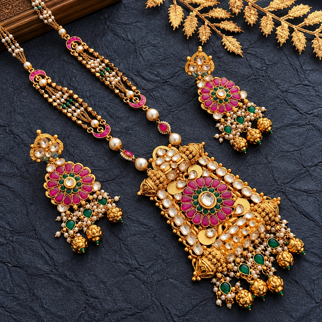 Alvira Kundan Necklace set