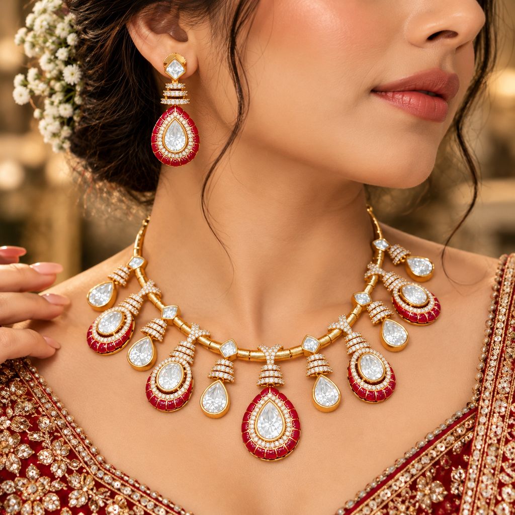 Tara Moissanite Necklace Set