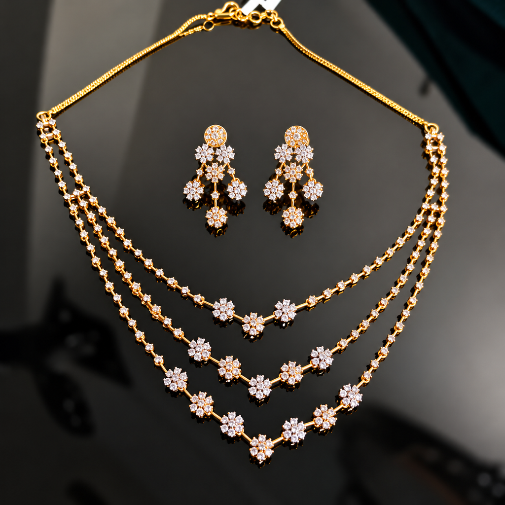 Vira American Daimond Necklace Set