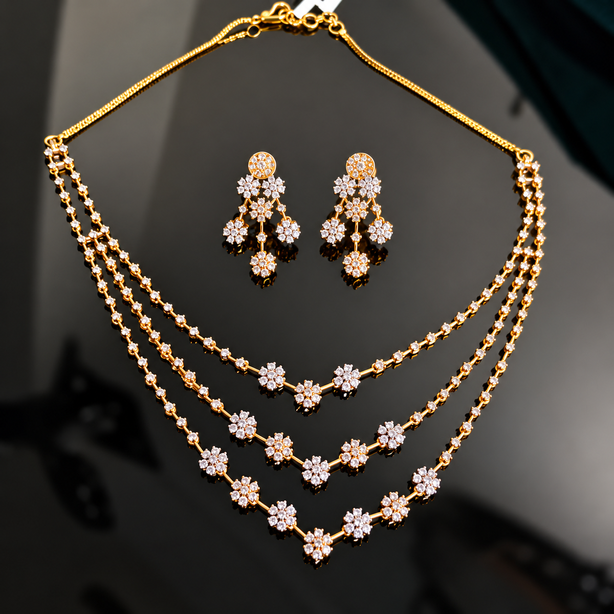 Vira American Daimond Necklace Set