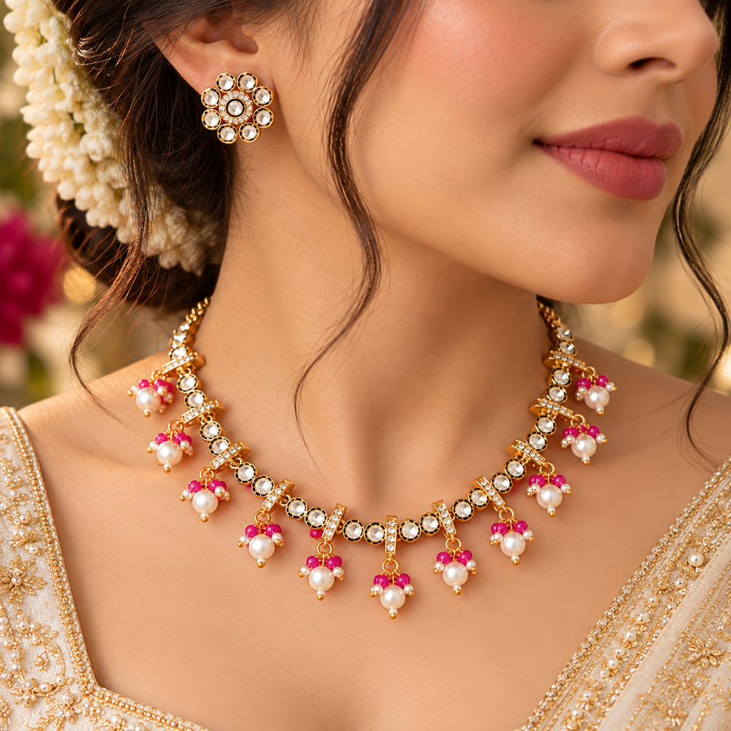 Rewa Moissanite Necklace set