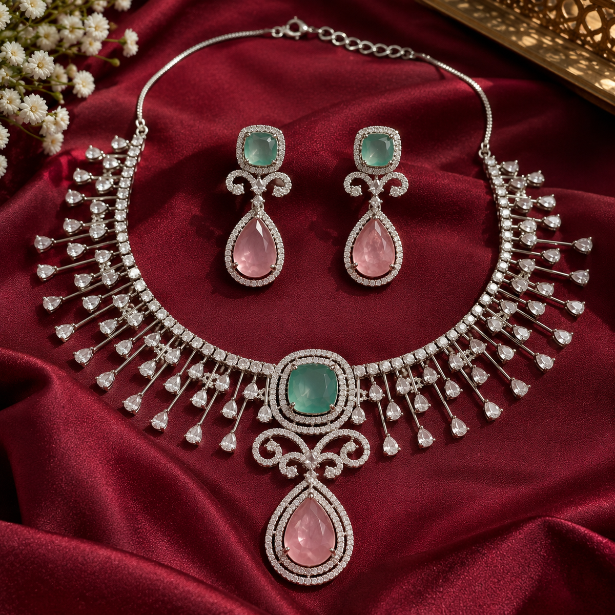 Aska American Daimond Necklace set