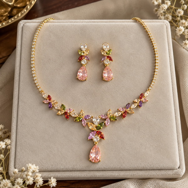 Hania Korean Daimonds Necklace Set