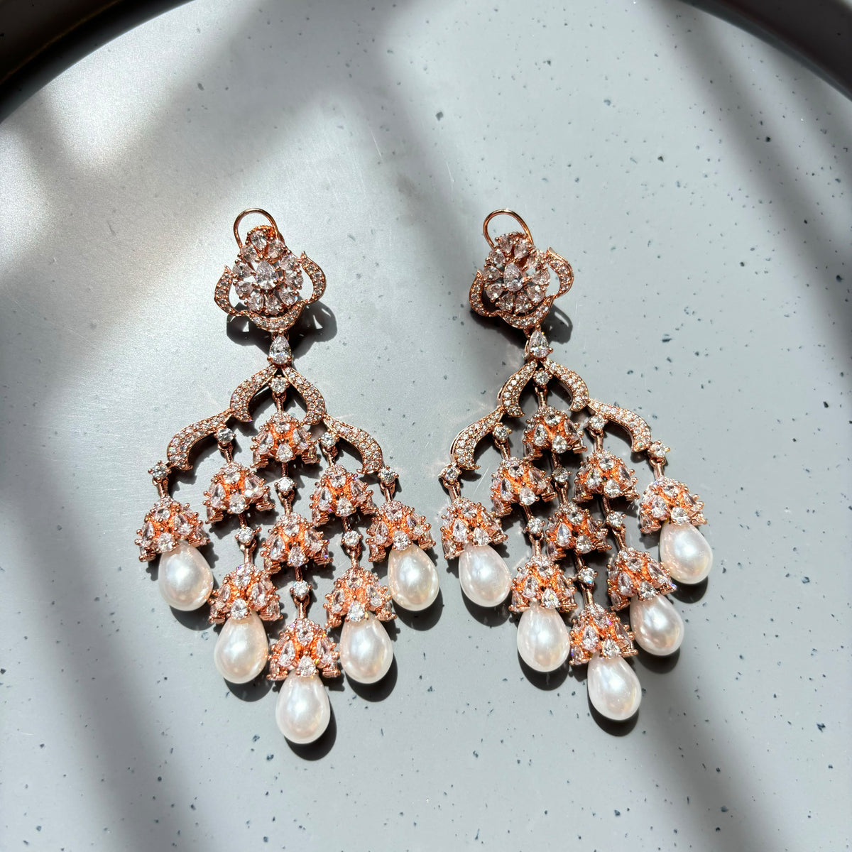 Kaashi AD and Pearl Earrings