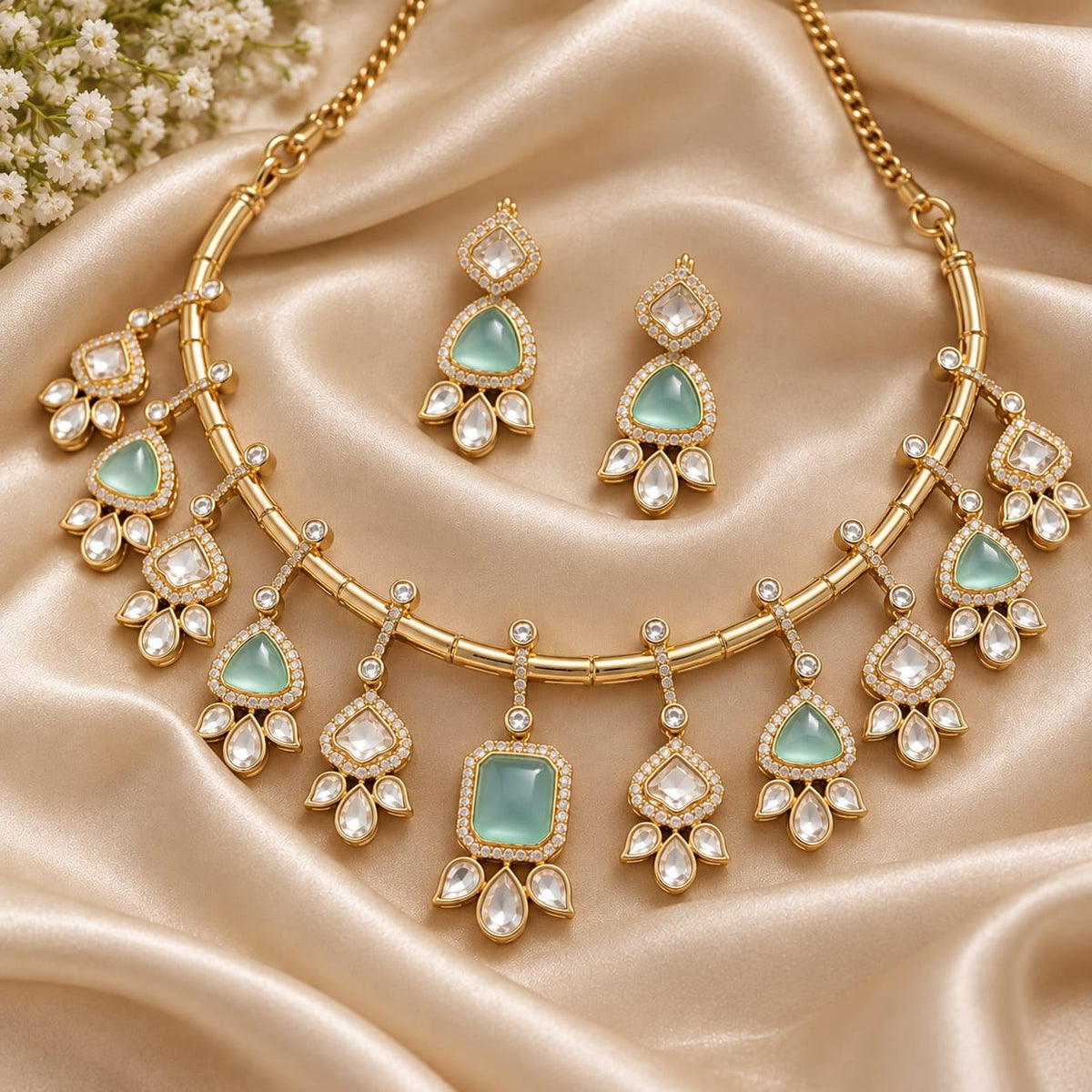 Eva Moissionite Necklace Set