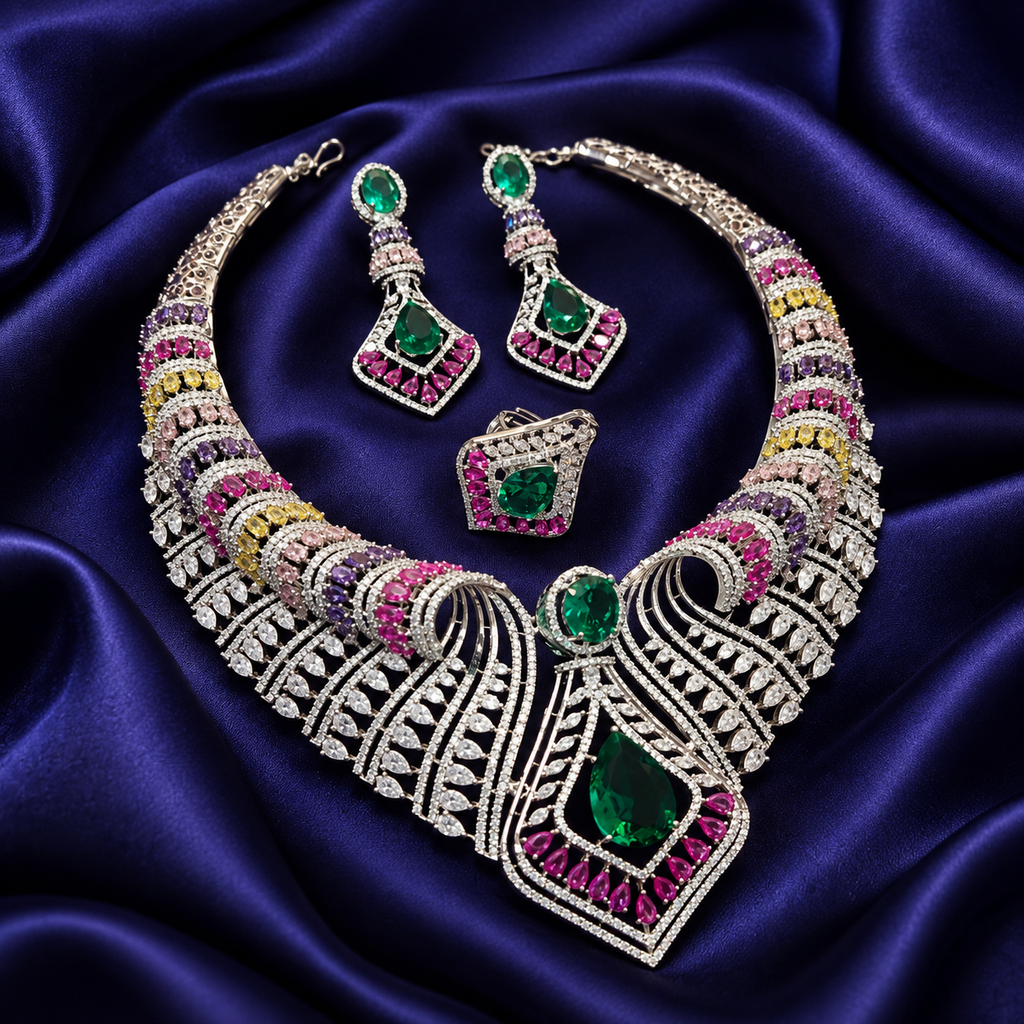Bhoomi Luxe CZ Necklace set