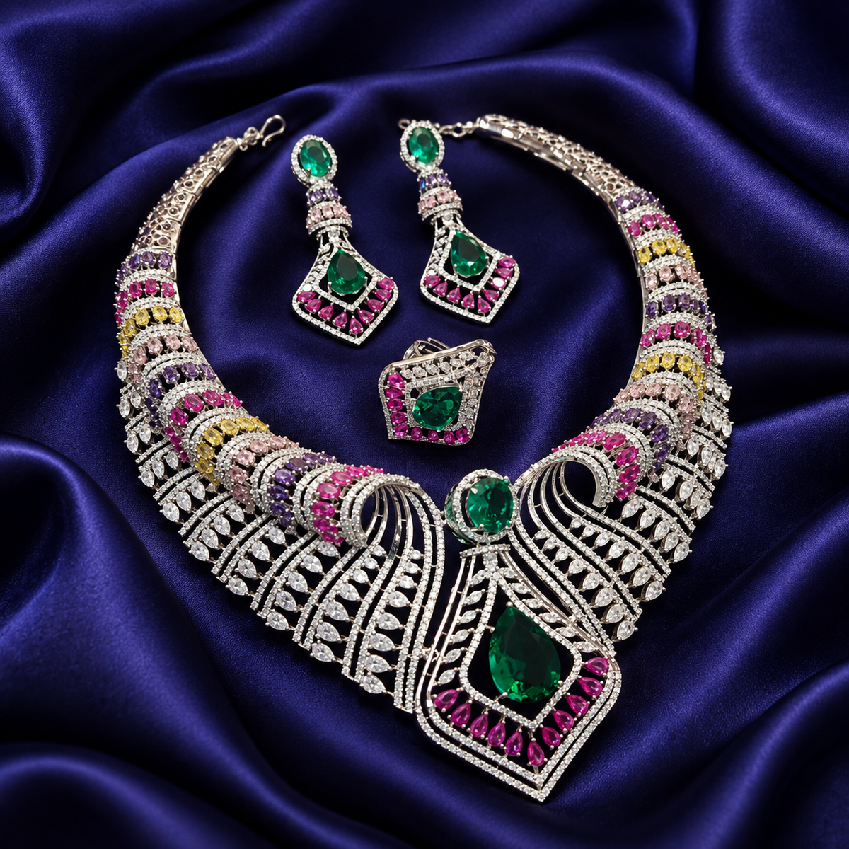 Bhoomi Luxe CZ Necklace set