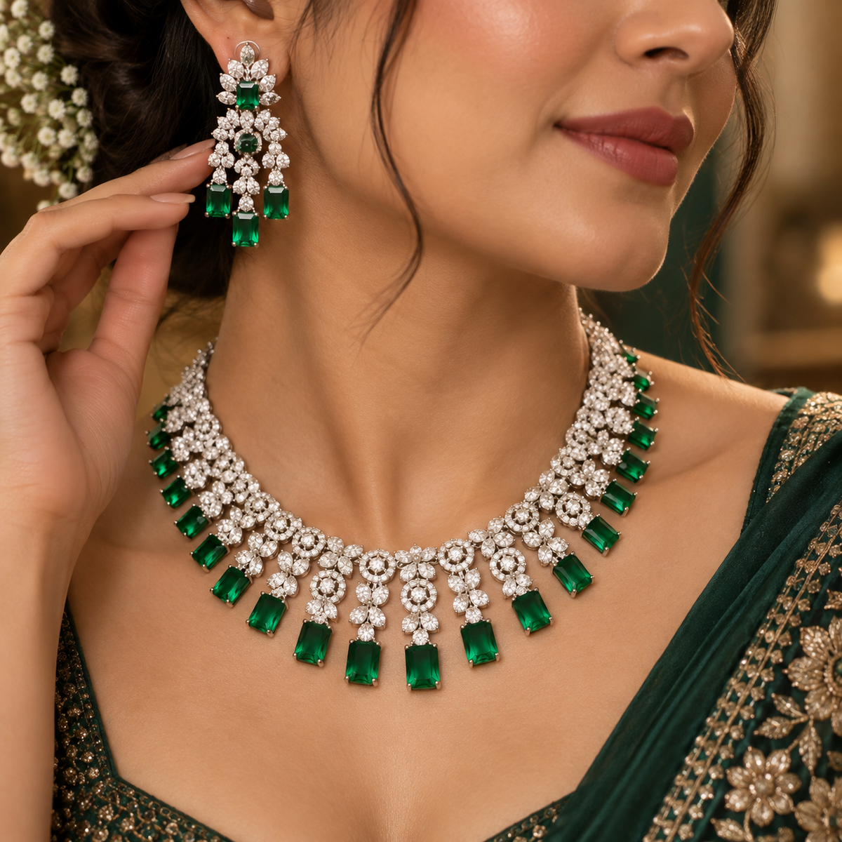 Simran American Daimonds Necklace set
