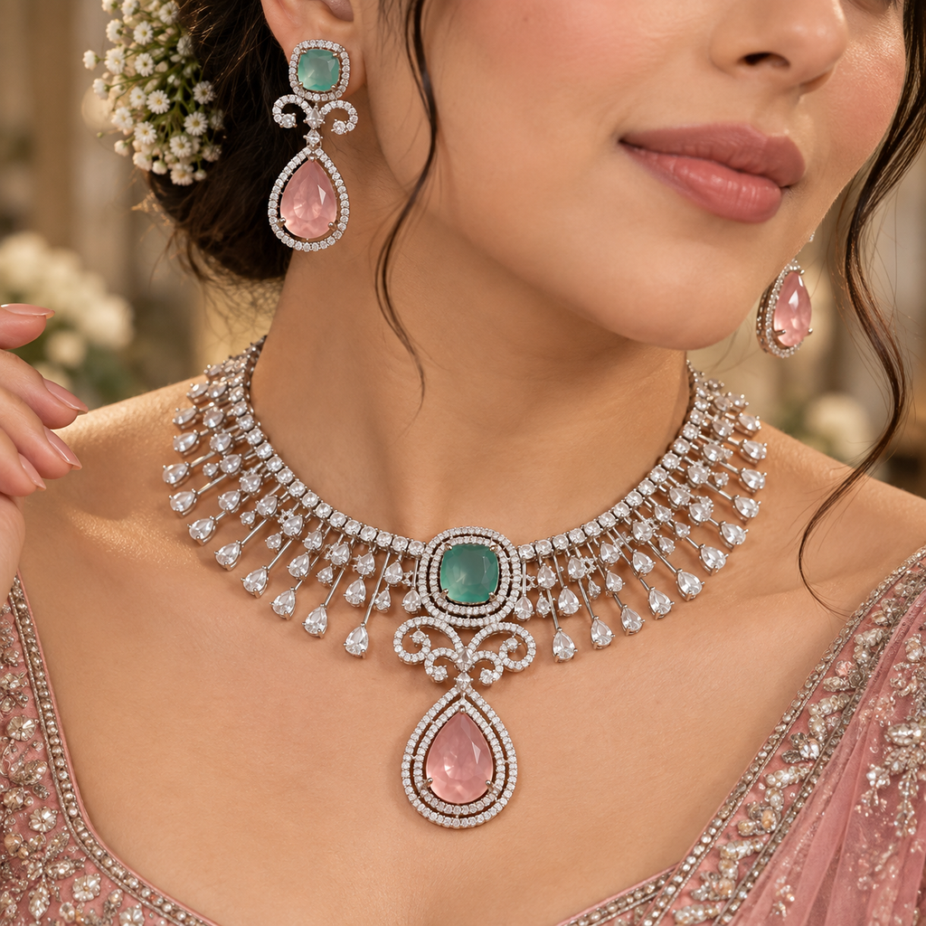 Aska American Daimond Necklace set