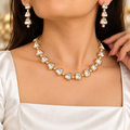 Lashkara Moissanite Single line Necklace Set