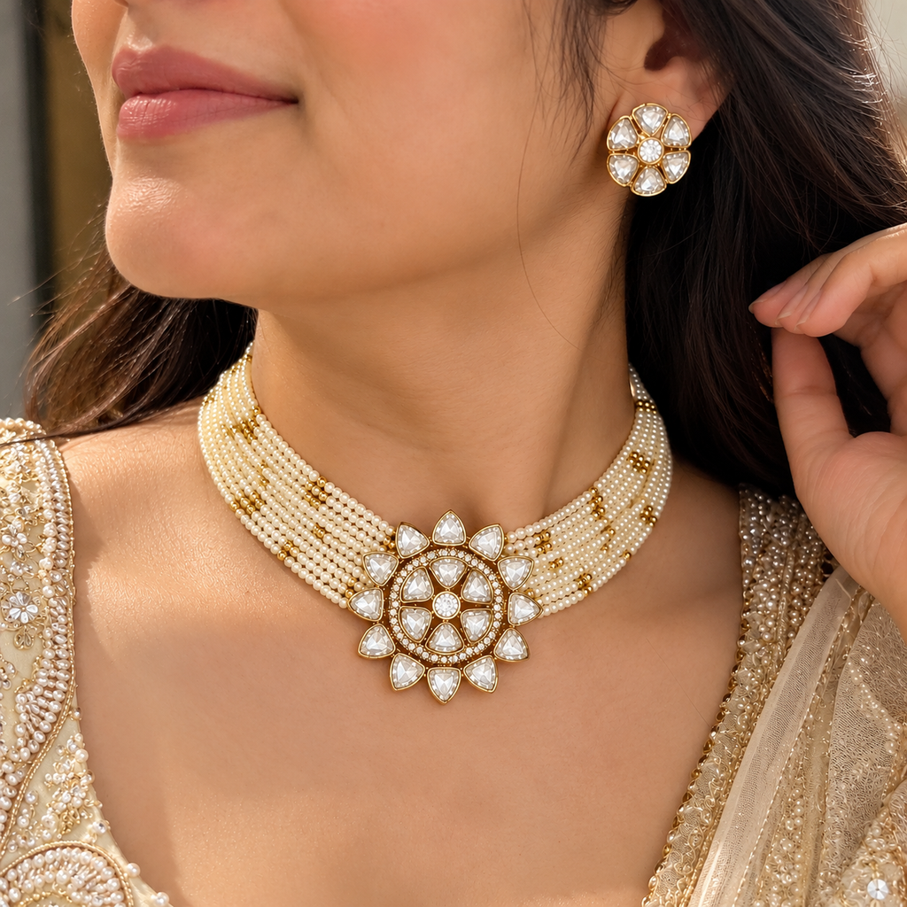 Flora Moissanite Choker set