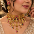 Sameeksha Gold lookalike Choker Set