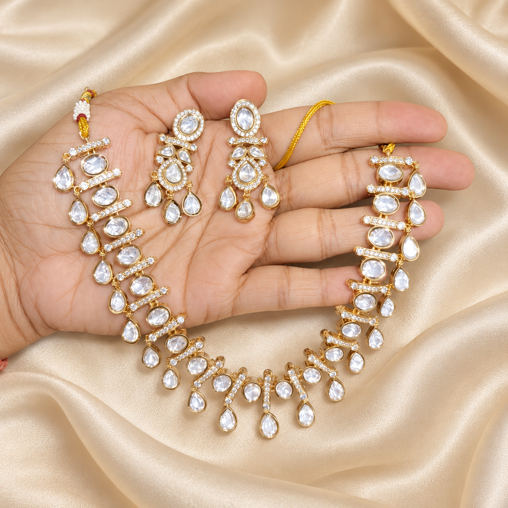 Latika Moissanite Necklace Set