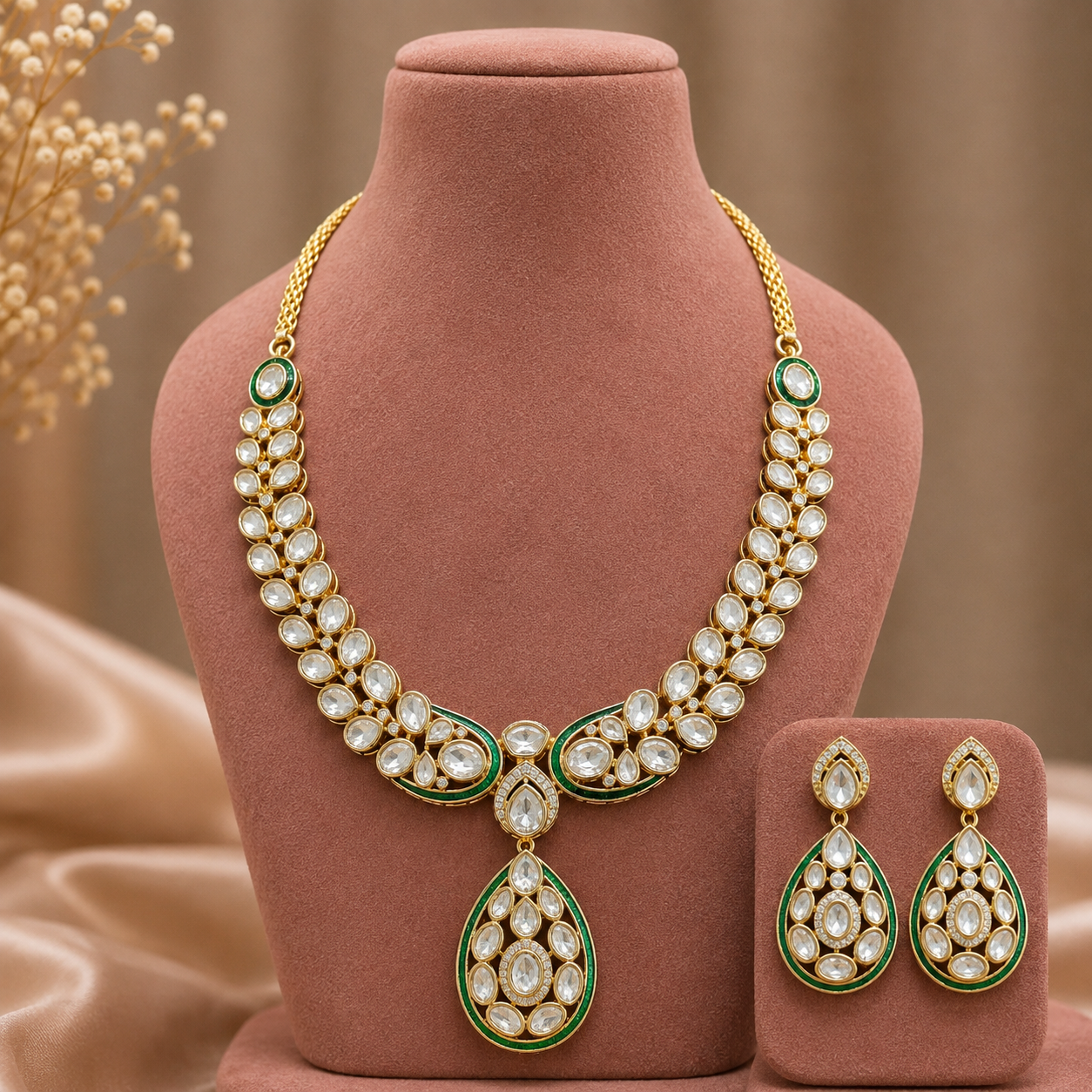 Lashkara Moissanite Necklace set