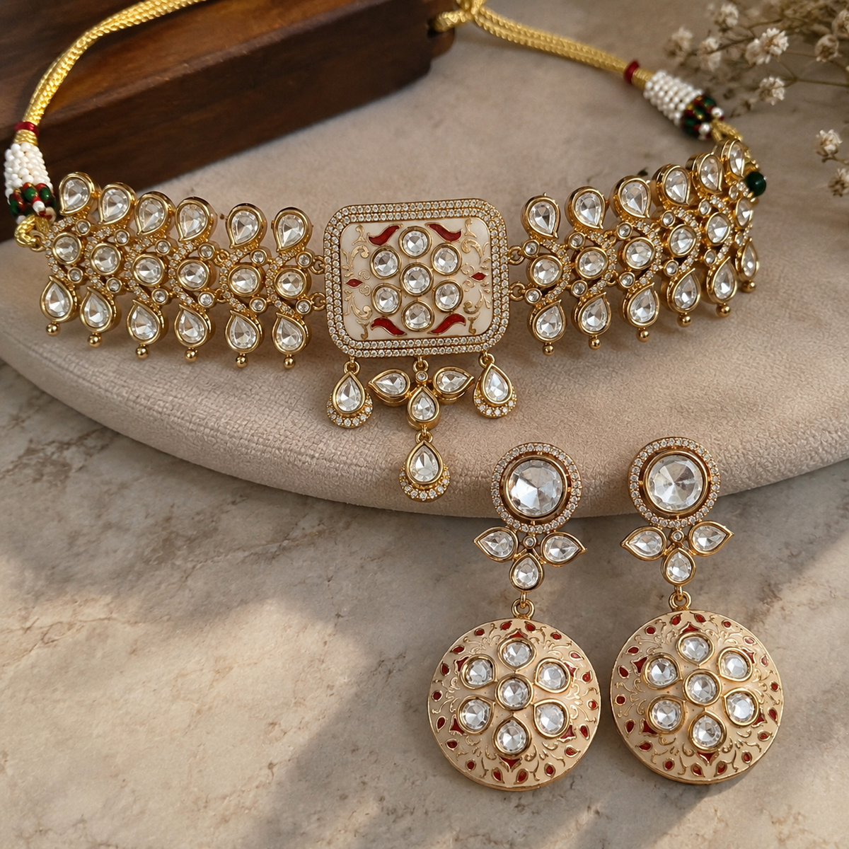 Hania Moissanite Choker Set