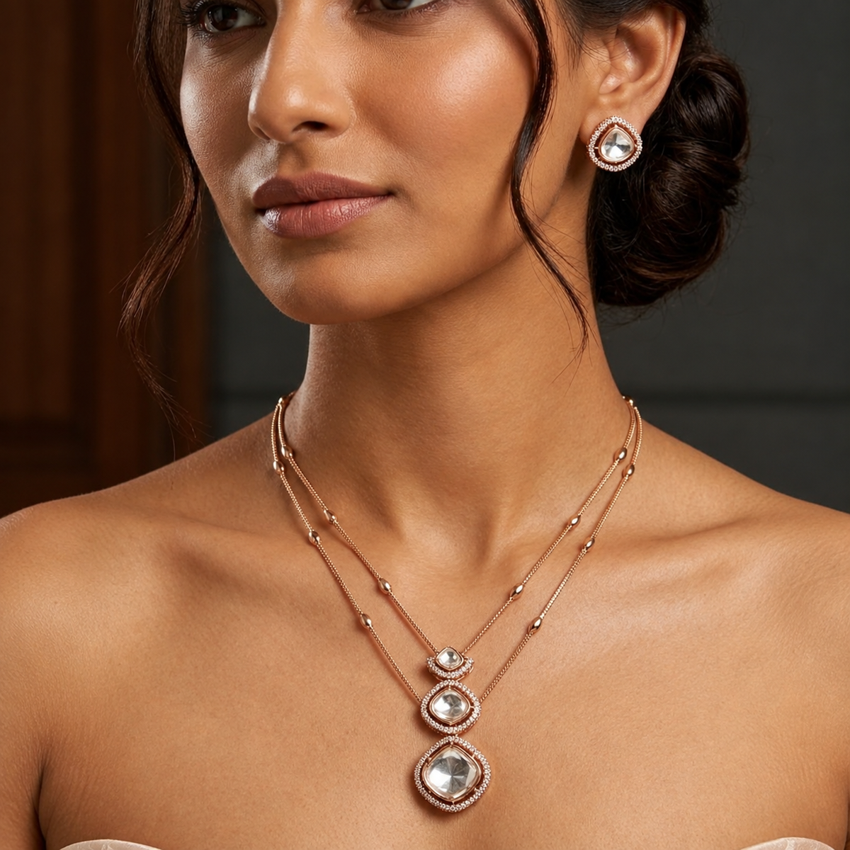 Avira Polki Necklace Set