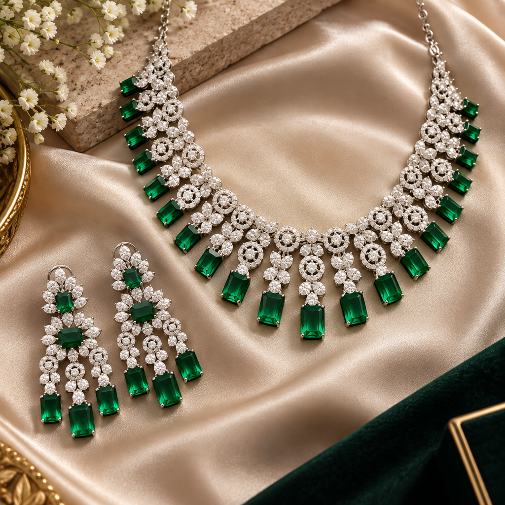 Simran American Daimonds Necklace set