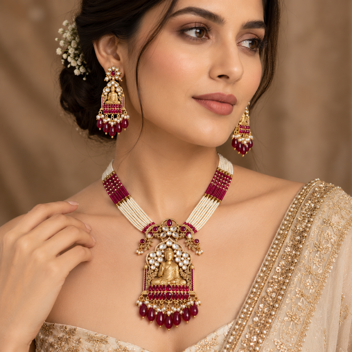 Akshara Kundan Necklace Set