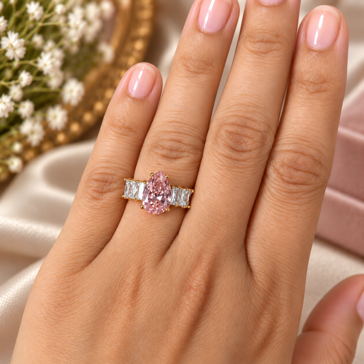 Mehak CZ Anti Tarnish Adjustable Ring
