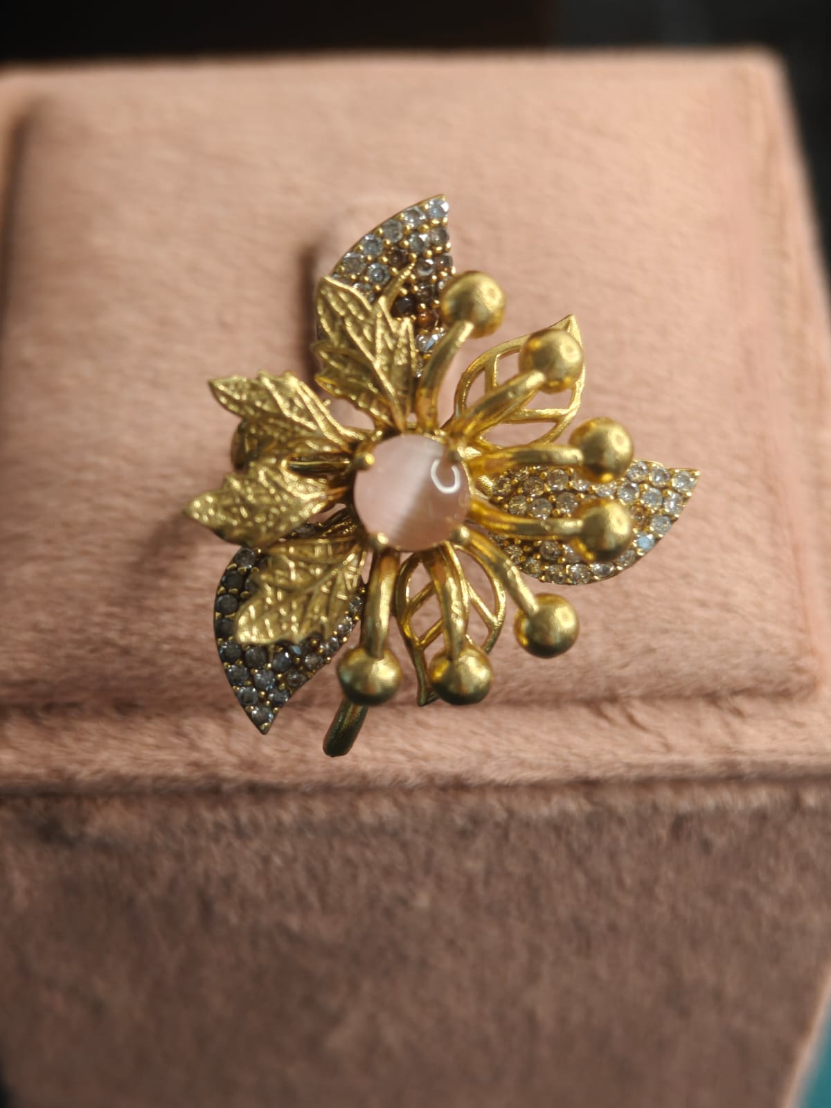 Ivara Floral Statement Adjustable Ring