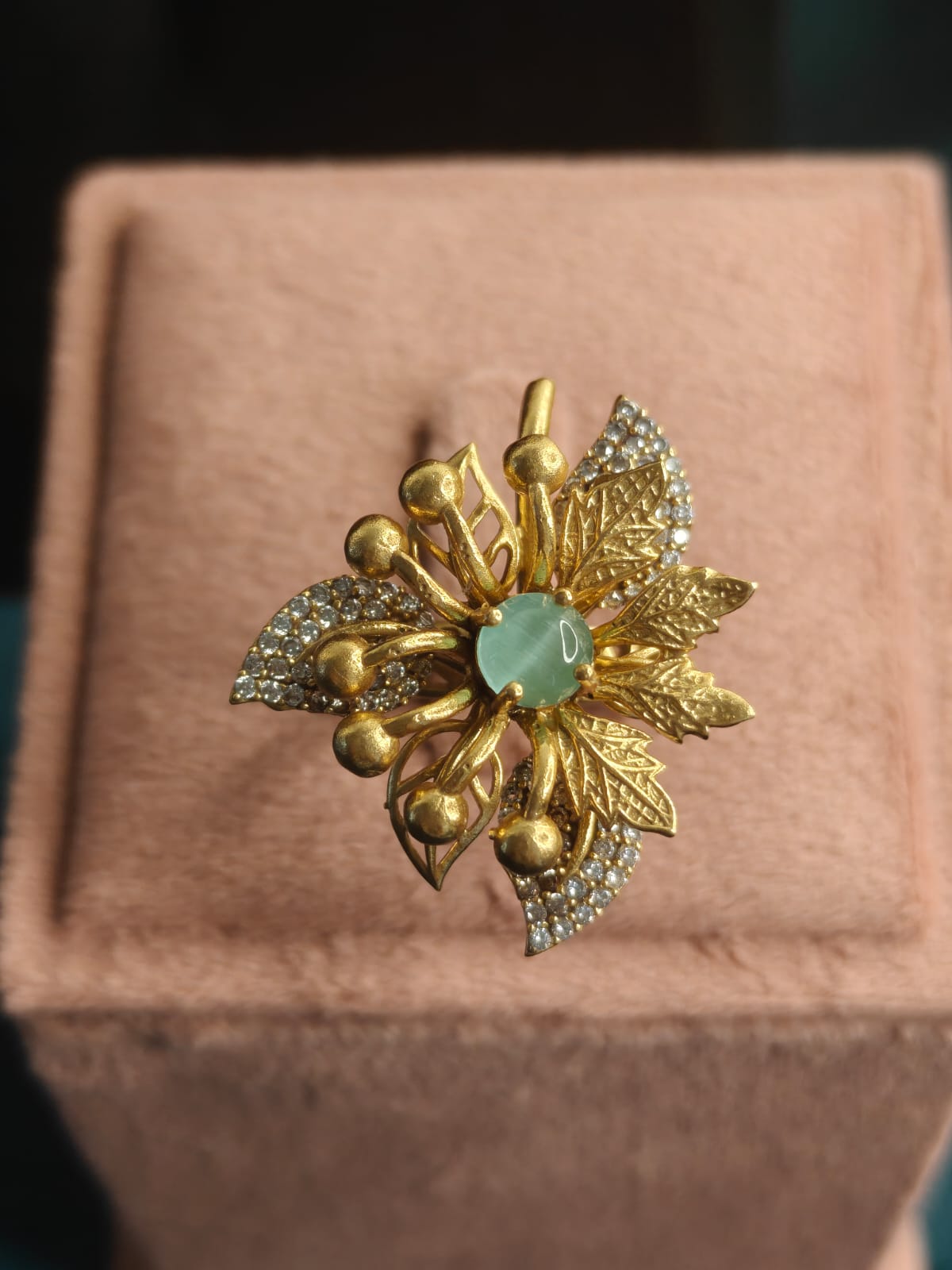 Ivara Floral Statement Adjustable Ring