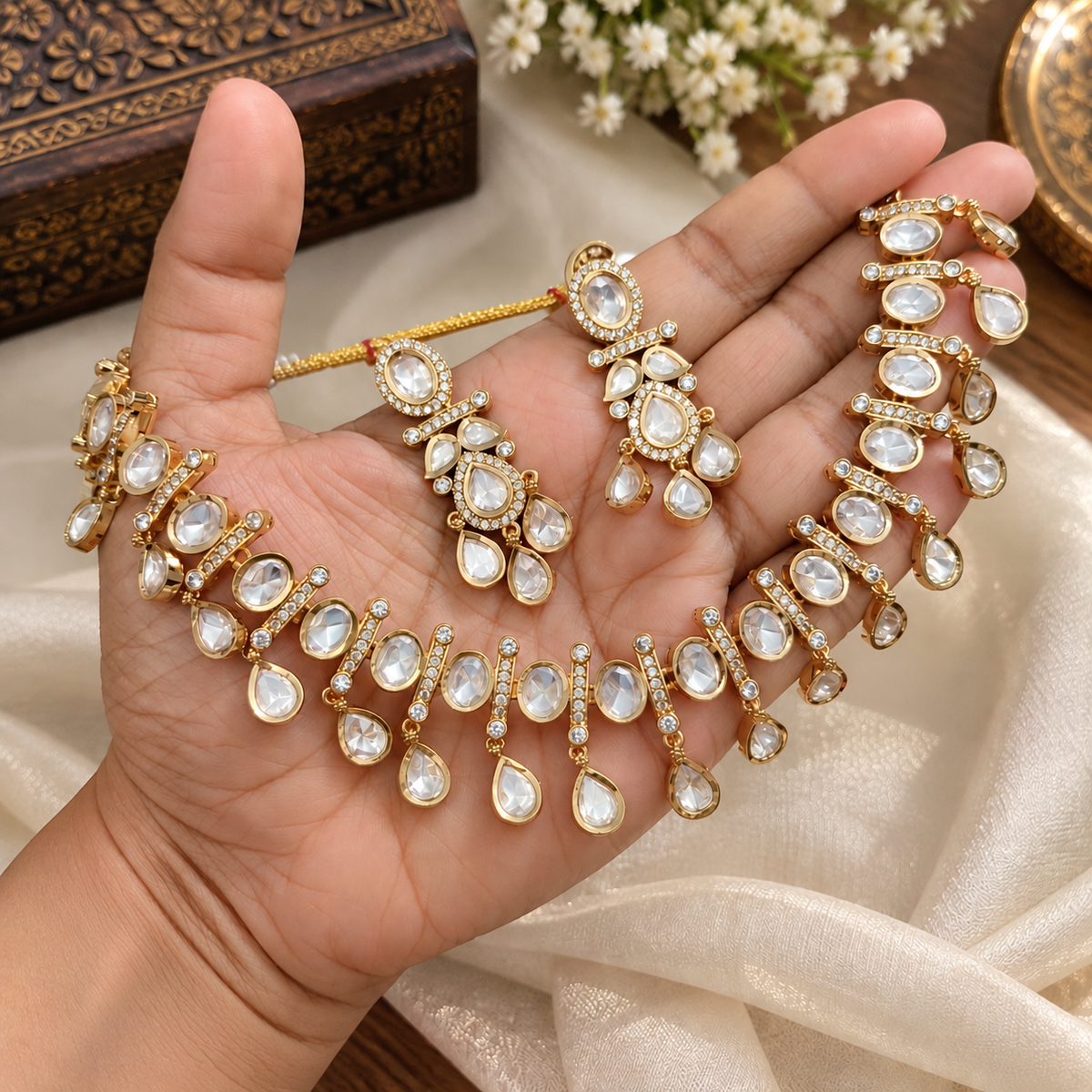 Arshi Moissanite Necklace Set