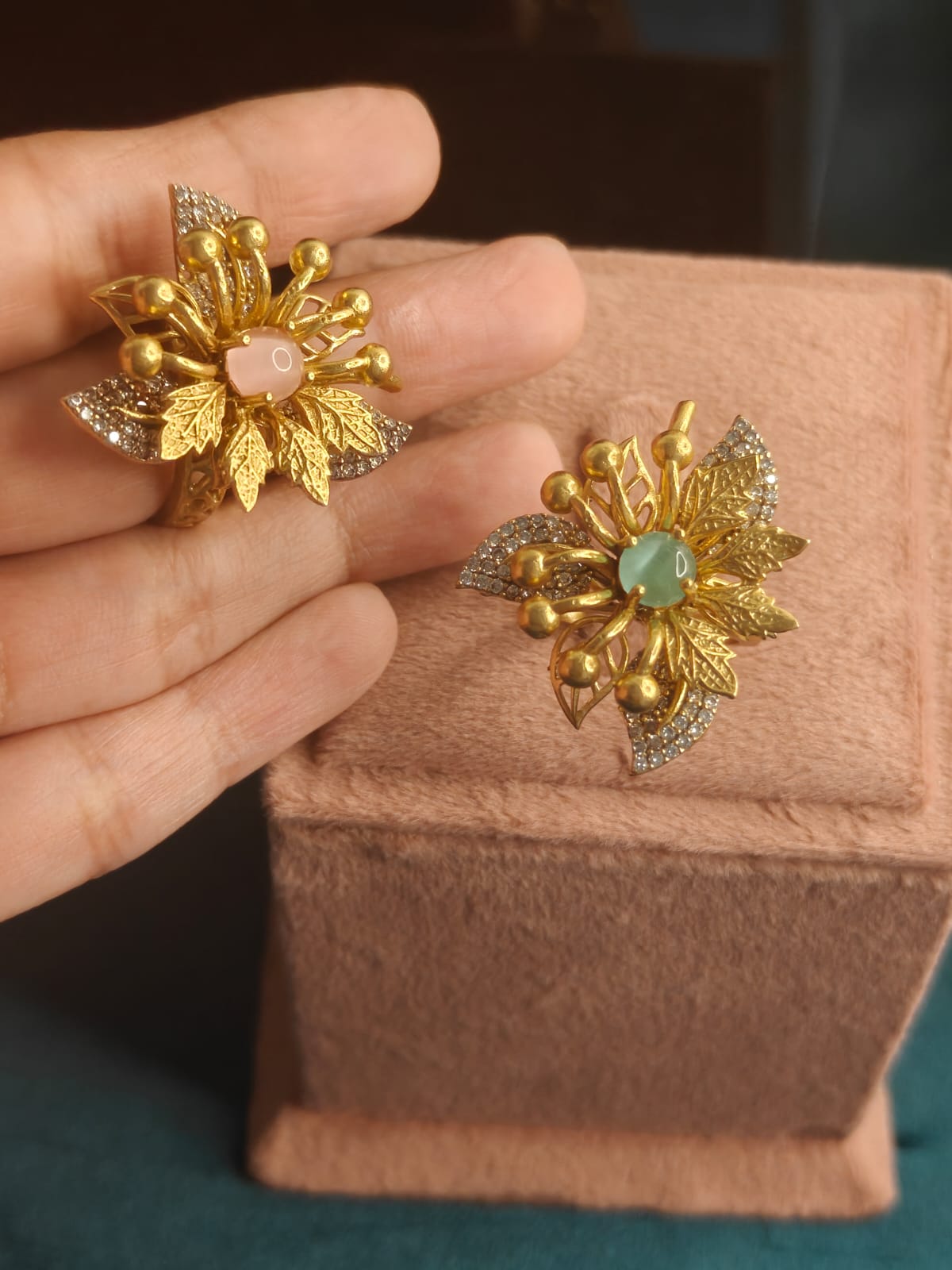 Ivara Floral Statement Adjustable Ring