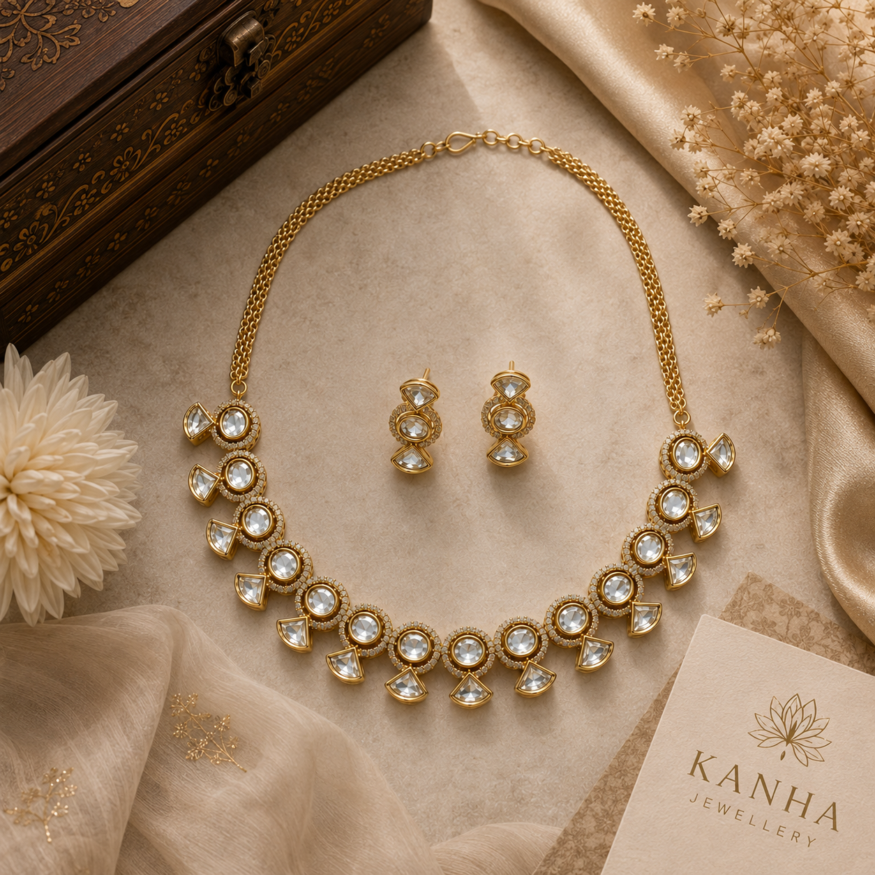 Ivara Moissanite Necklace set