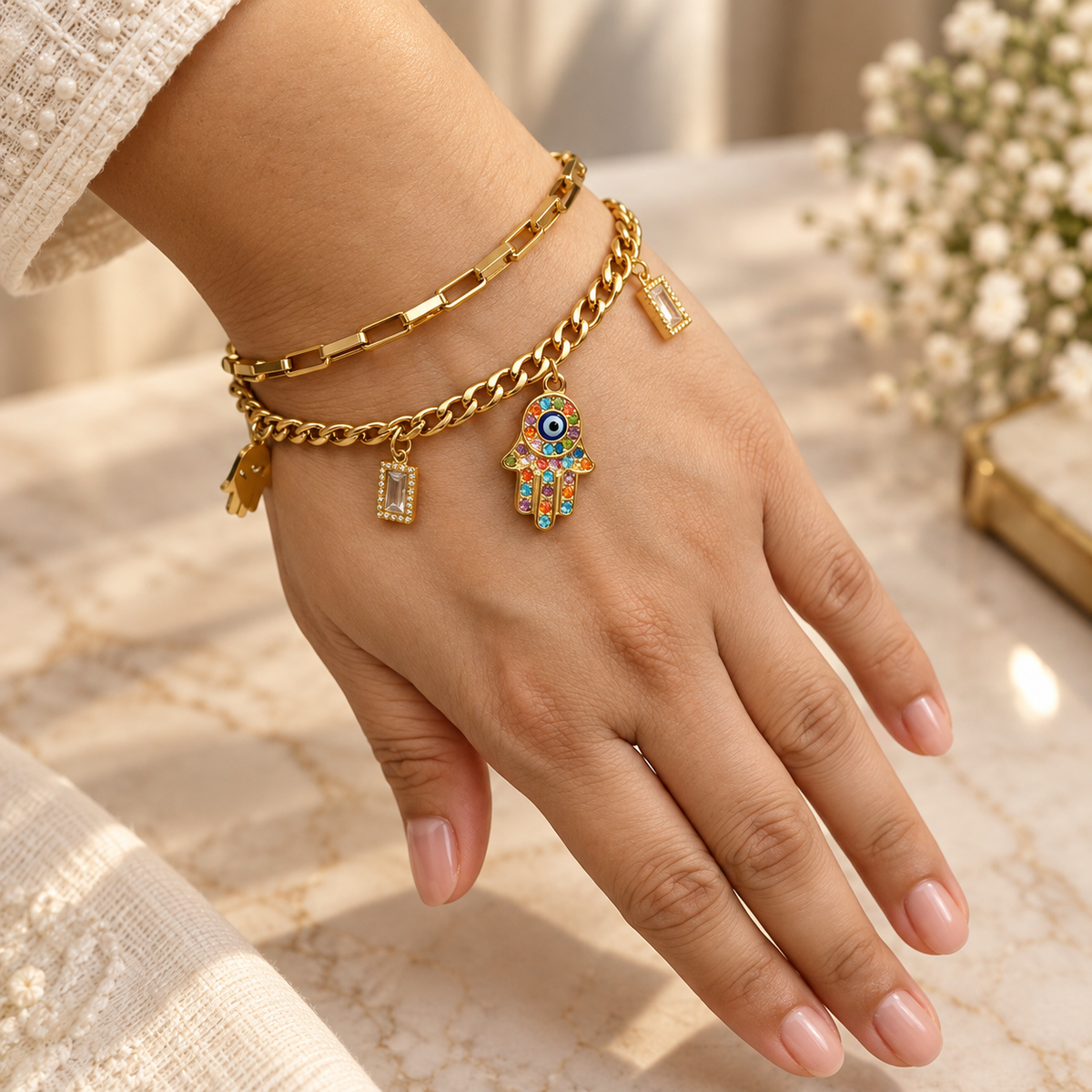 Inayat Anti Tarnish Charm Bracelet