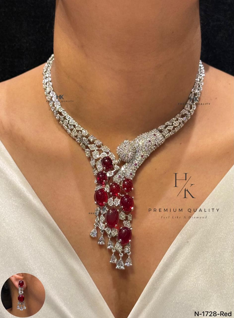 Akshita Pota Doublet and CZ Necklace Set