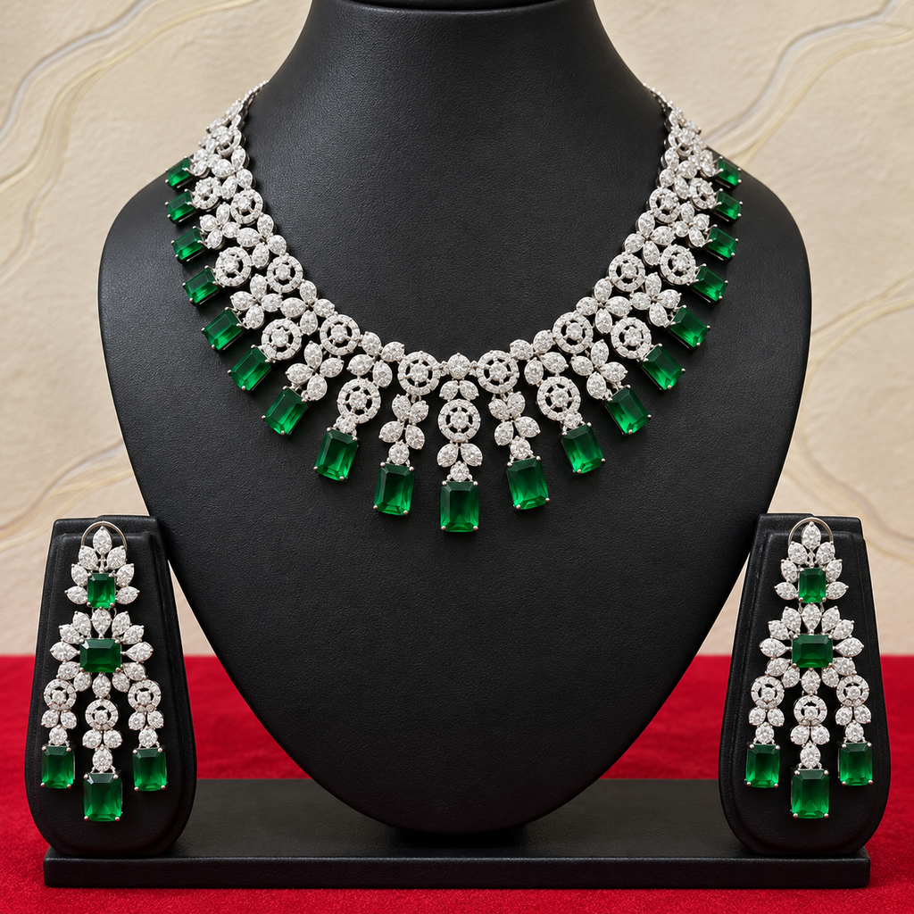 Simran American Daimonds Necklace set