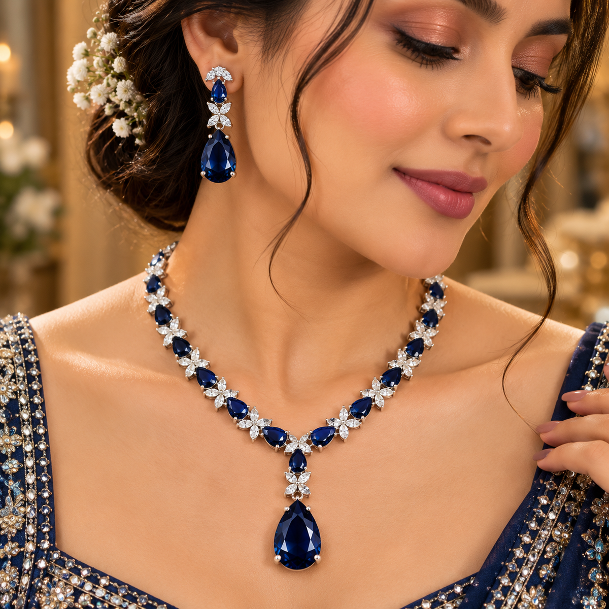 Hania American Daimonds Necklace set