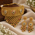 Leela Gold Lookalike Choker Set