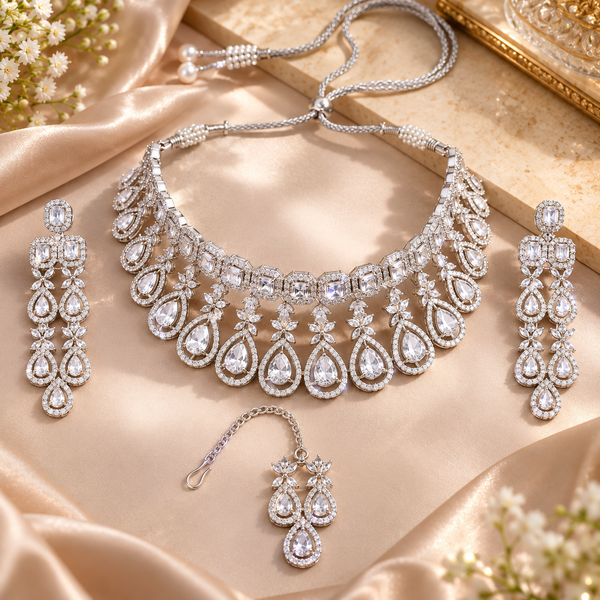 Nitara American Daimonds choker set