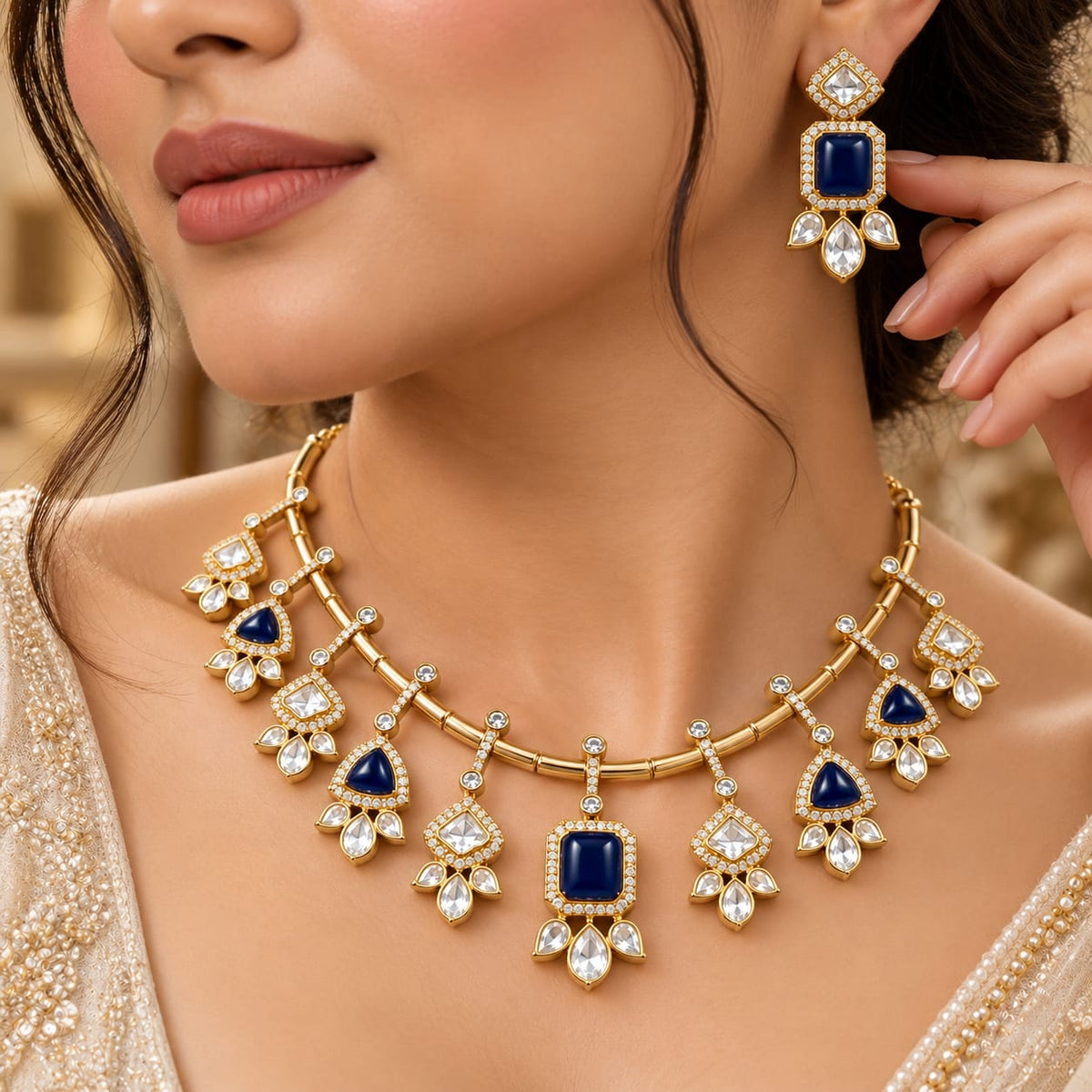 Eva Moissionite Necklace Set