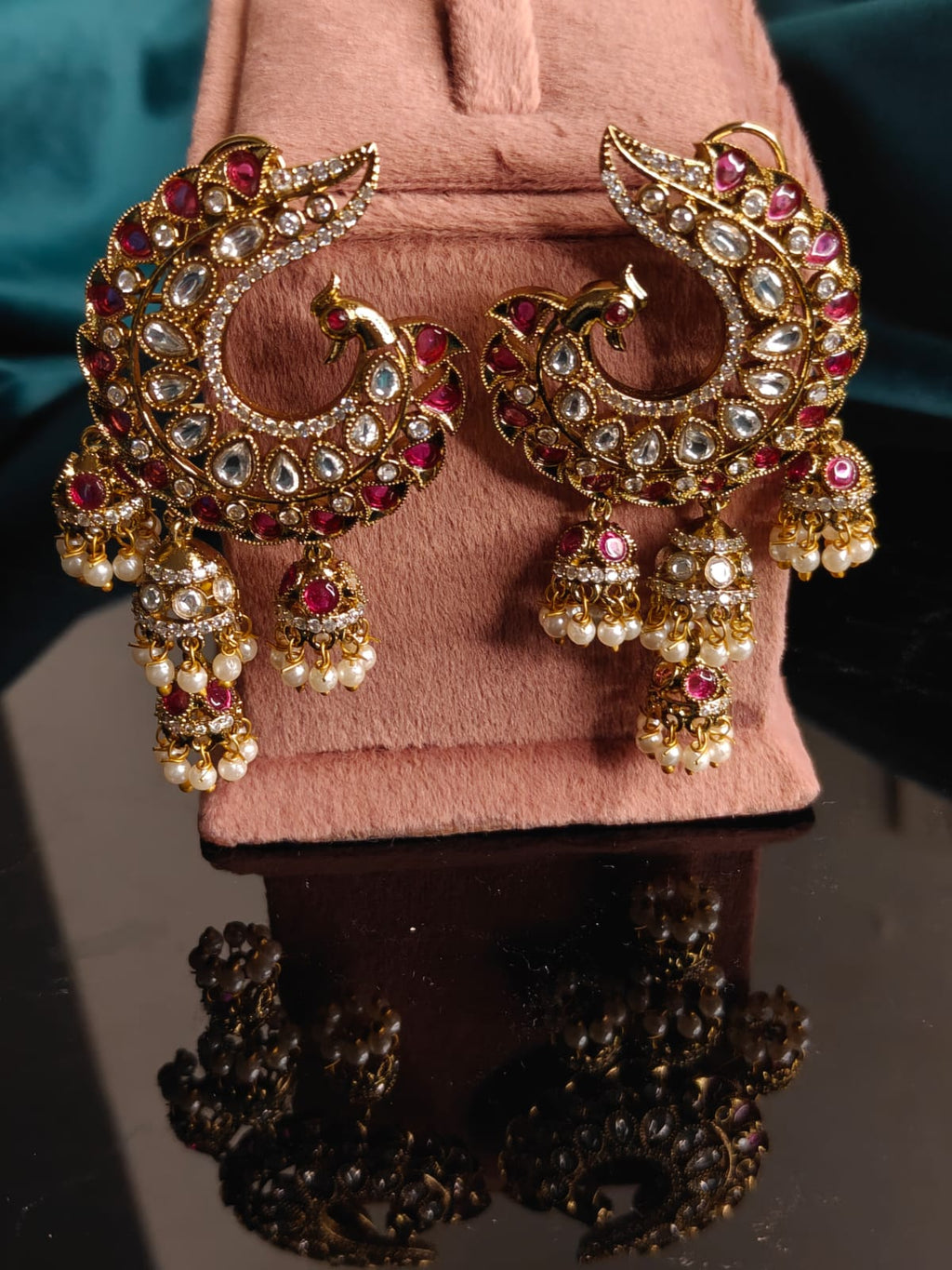 Nora Peacock Style Chandbali Earrings