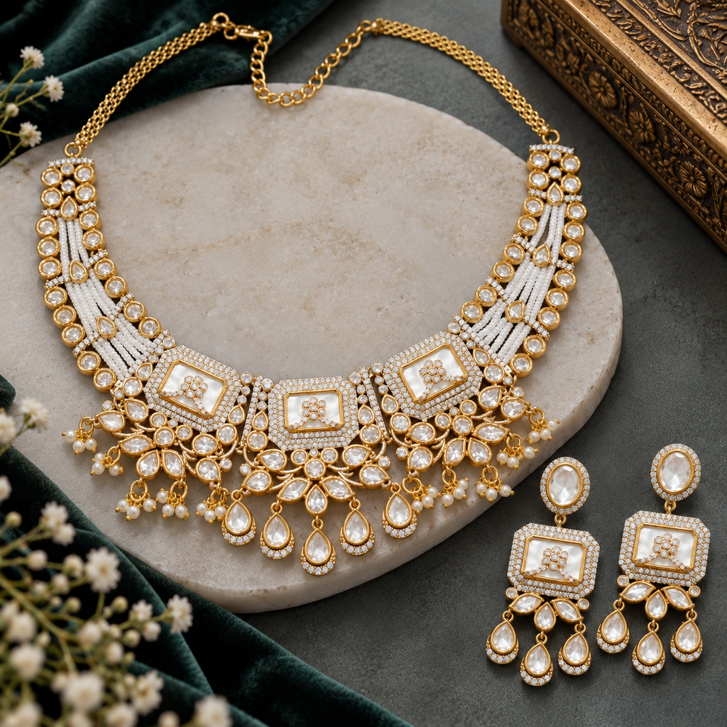 Shakira Moissanite Necklace Set