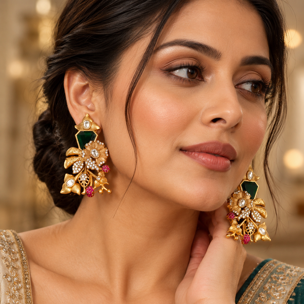Rhea Matt Gold Statement Earrings