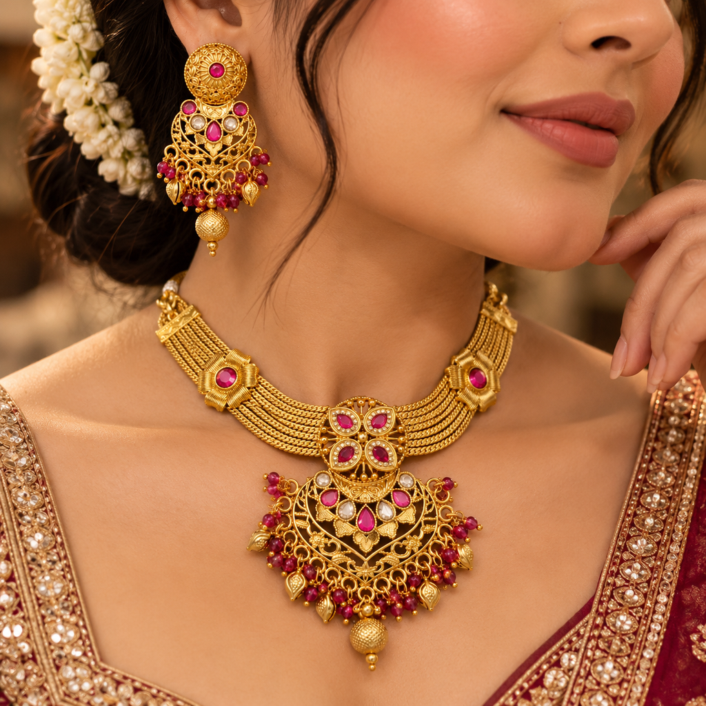 Nidhi Gold Lookalike Necklace Set